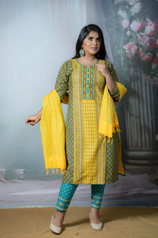 Ladies Cotton Three Piece